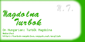 magdolna turbok business card